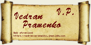 Vedran Pramenko vizit kartica